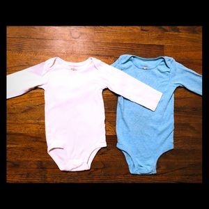 2 Long sleeve girl onesies